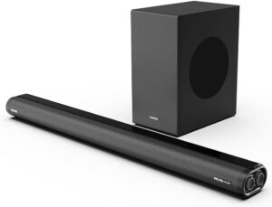 Faster Theater Pro T2000 Sound Bar Speaker-2.1CH Wireless Subwoofer Soundbar Dolby Audio Digital Plus- 5.0 Bluetooth Speaker 160W Audio Output- Home Theater Portable Speaker TV-ARC, PC, USB, AUX, OPT