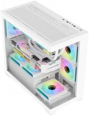 iDEALS GAMING & WORKSTATION DESKTOP PC ARCTIC LIQUID 6TH GEN WHITE : CORE I7 Processor | GPU OPTION | 32GB RAM | 1TB NVME/SATA SSD | Windows 10 | WIFI BT READY (CORE I7 + RX5700XT 8GB GRAPHICS)