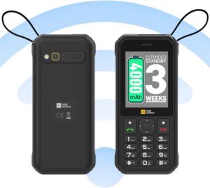 AGM M11 Rugged Phone with 4000mAh Reverse Charging & Type-C Cable, 4G Hotspot, YouTube/TikTok/Gemini AI Support, Dual SIM, IP68, Desert Emergency Device