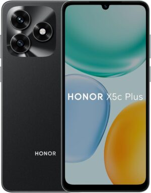 HONOR X5c Plus 4G Smartphone, 4GB RAM 128GB ROM, Dual SIM, 5130mAh Battery, 6.74" 90Hz Display, 50MP Camera, Midnight Black – Middle East Version