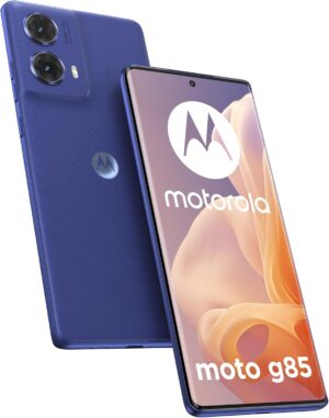 Motorola G85 5G Smartphone | 8GB RAM + 256GB Storage | 6.67" 120Hz P-OLED Display | 50MP OIS Dual Camera | 5000mAh Battery | Android 14 | Dual SIM + eSIM (Cobalt Blue)