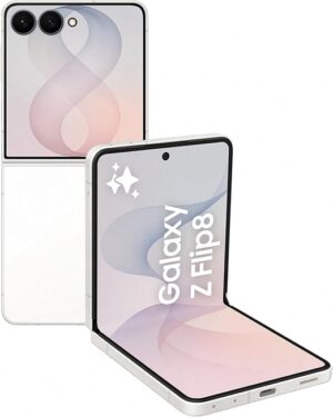Samsung Galaxy Z Flip8 Cream, 512GB, Hands-free Selfie Camera, Now Brief, Photo Assist, Customizable FlexWindow, 4300 mAh Battery, 12GB RAM, 1 Year Samsung Care+ Screen Damage (UAE Type Approved)